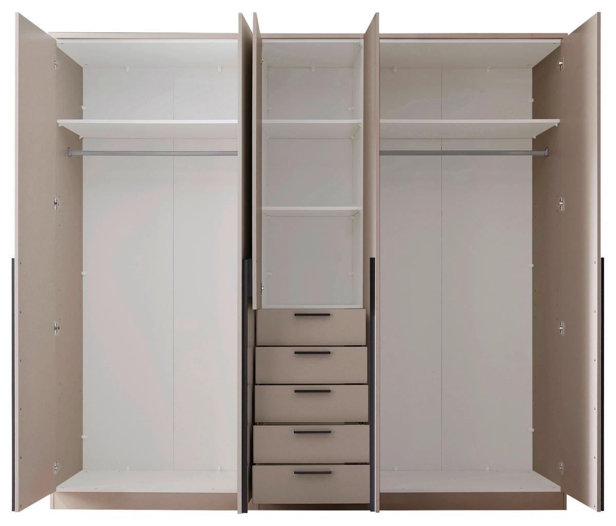 Ormar S Klasičnim Vratima Arnis - kašmir/crna, Konvencionalno, drvni materijal/plastika (225/210/52cm) - Modern Living