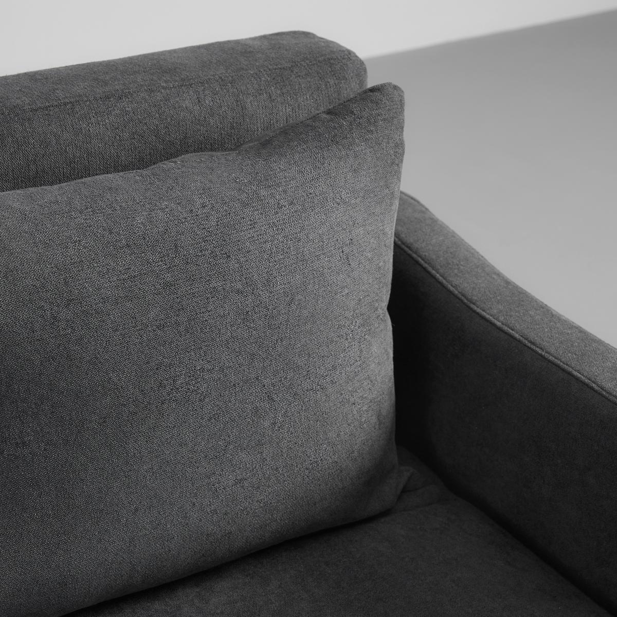 Schlafsofa Sandro Dunkelgrau Webstoff - Dunkelgrau/Schwarz, MODERN, Holz/Kunststoff (175/76/89cm) - Bessagi Home