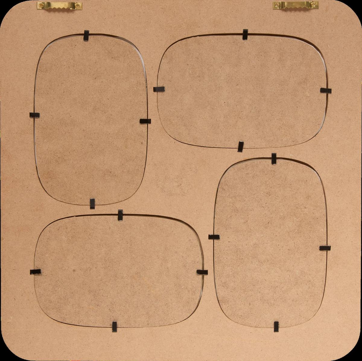 Okvir Za Slike - Kolaž Sien, Ø:31cm - karamela, Basics, drvni materijal (31cm)