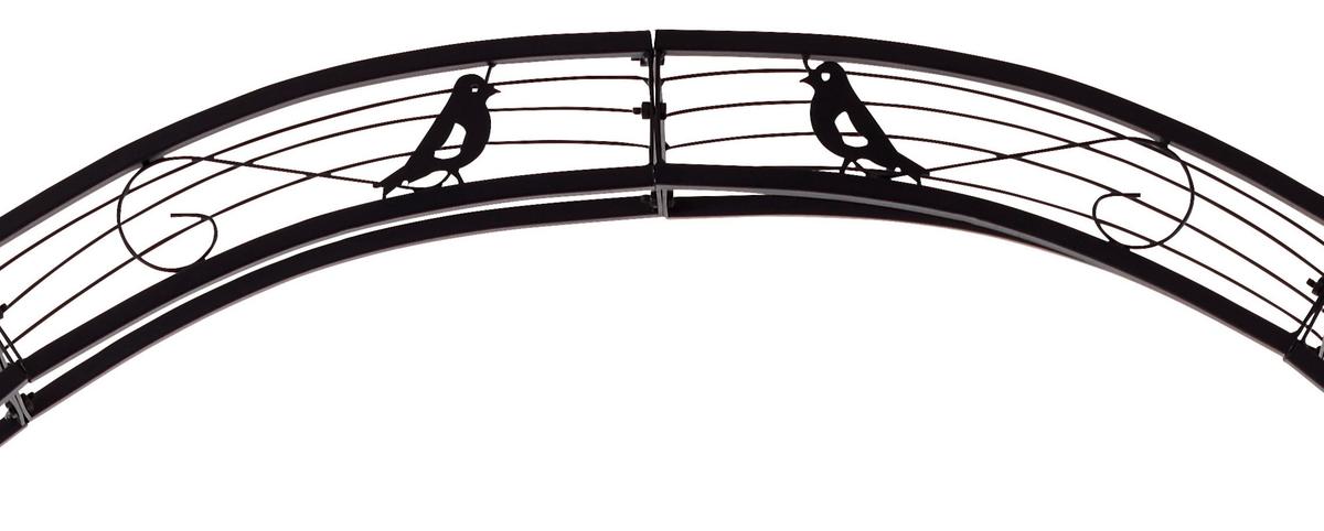 Rosenbogen Mira ca. 145x260 cm Anthrazit - Anthrazit, MODERN, Metall (145/260/38cm) - Gardenson