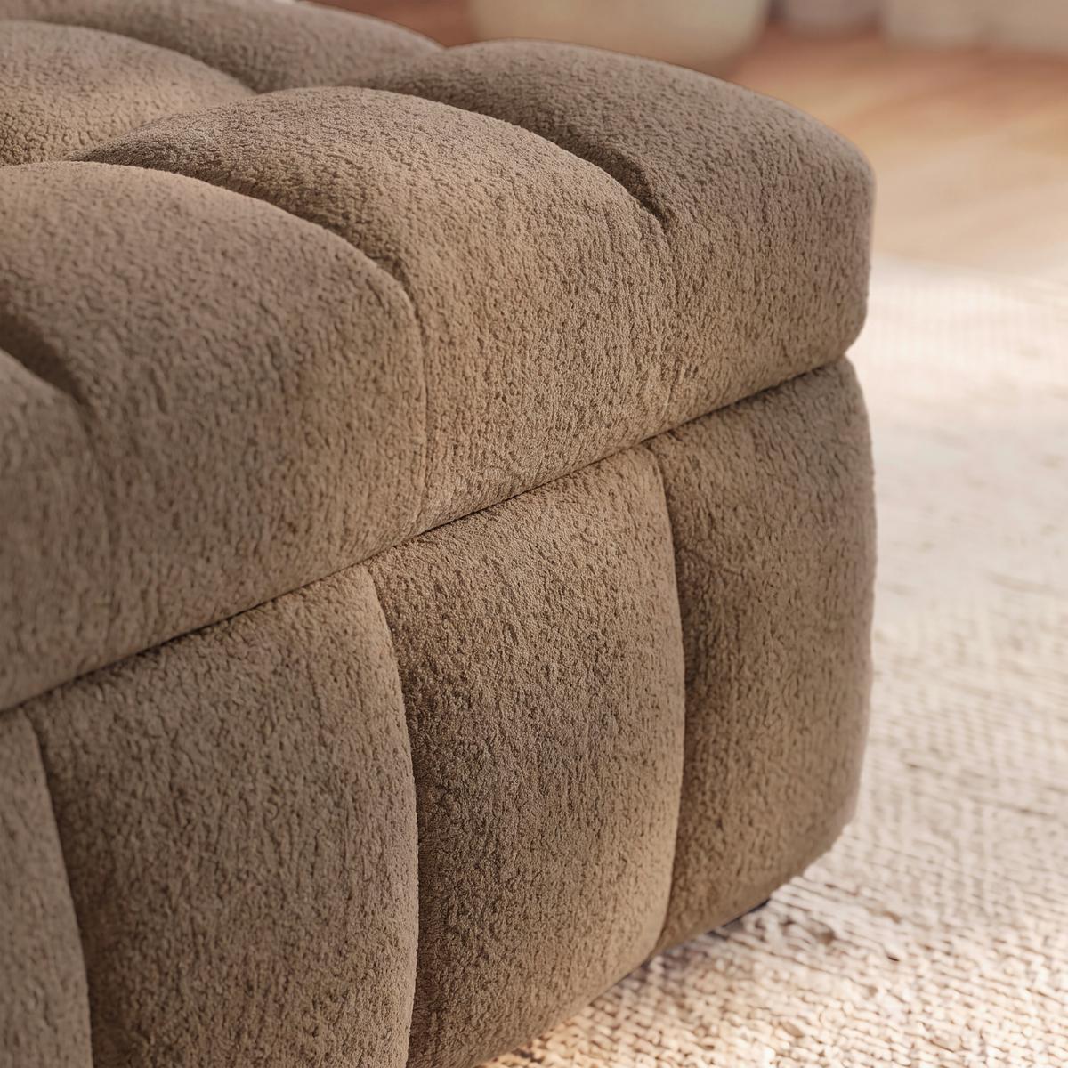 Schlafsessel Liara Webstoff Mokka - Schwarz/Mokka, MODERN, Holz/Textil (88/87/110cm) - Bessagi Home