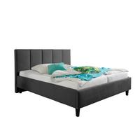 Polsterbett Avola Anthrazit ca. 160x200 cm - Anthrazit/Schwarz, MODERN, Holz/Textil (160/200cm) - Livetastic