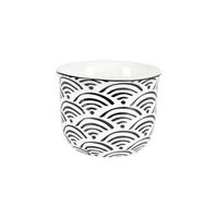 Teetasse Shiva ca. 190ml - Schwarz/Weiß, LIFESTYLE, Keramik (8,3/6,5cm) - Premium Living