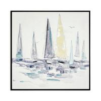 Tablou cu ramă Sailing cca. 72x72 cm - multicolor/negru, Modern, plastic/lemn (72,4/72,4cm) - Mömax
