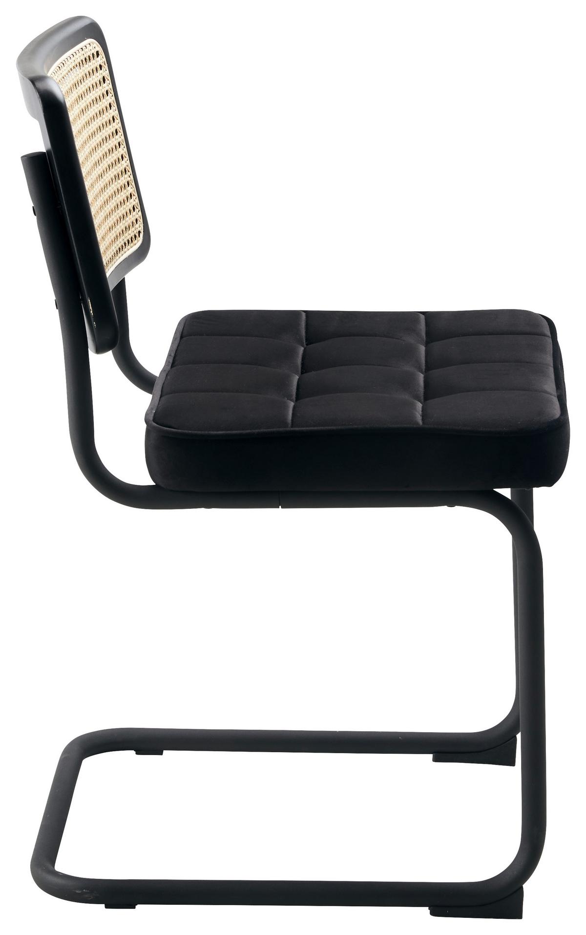 KRZESŁO MAXIM -TREND- - kolor naturalny/czarny, Modern, metal/drewno (51/82/55cm) - Mömax