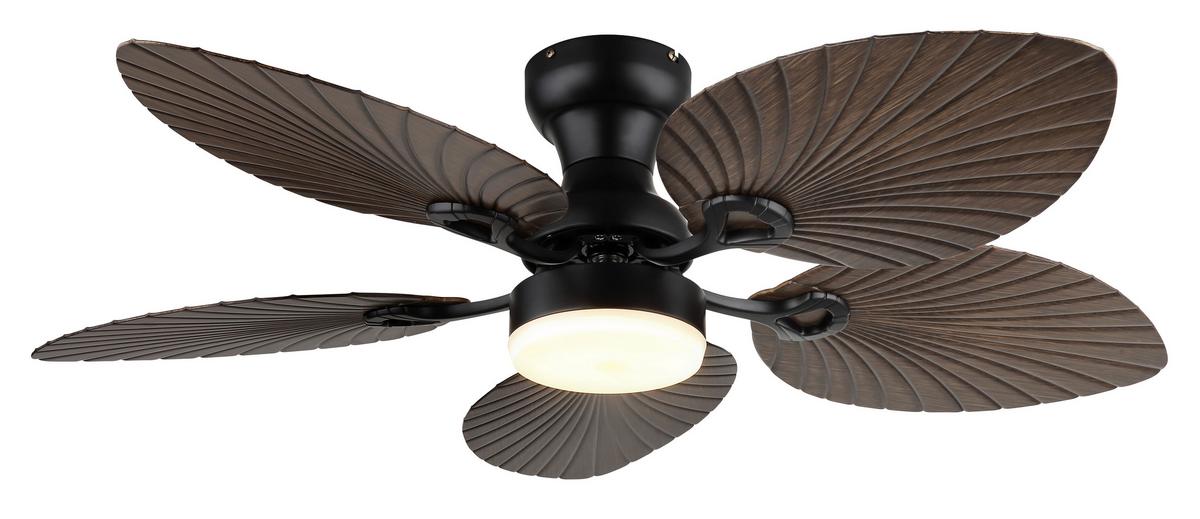 DECKENVENTILATOR 03672B ELISE - opale/noir, Konventionell, matière synthétique/métal (107/28,5cm) - Globo