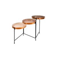 BEISTELLTISCH 85EDJ-CRE - Creme/Schwarz, Basics, Metall (96,5/60,5/30,5cm) - Kayoom