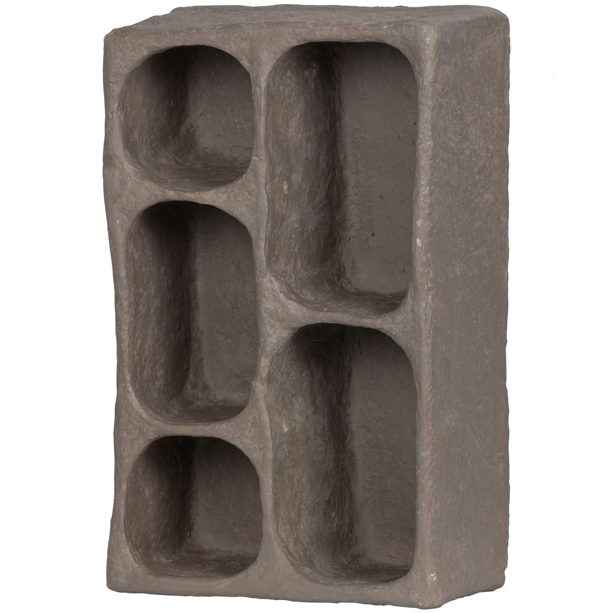Wandregal Clay Grau - Grau, Design, Papier (45/70/23cm) - Livetastic