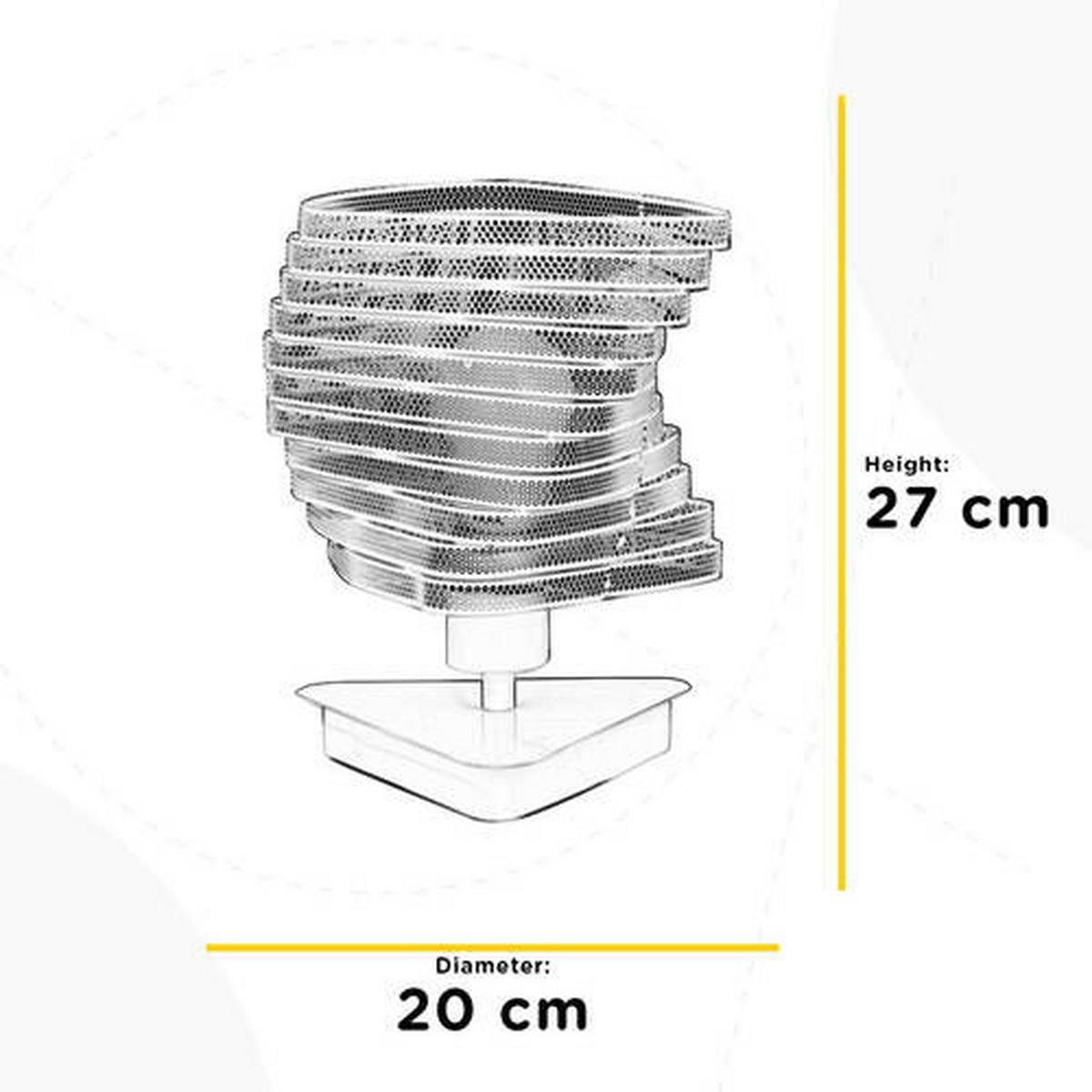 Nachttischleuchte Bianco Weiß max. 22 Watt - Weiß, Design, Metall (20/27cm)