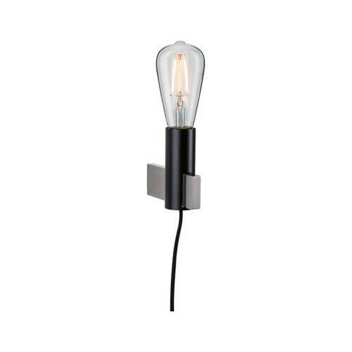 Deckenleuchte Aik in Schwarz max. 20 Watt - Schwarz, Basics, Metall (4,5/12cm) - Paulmann