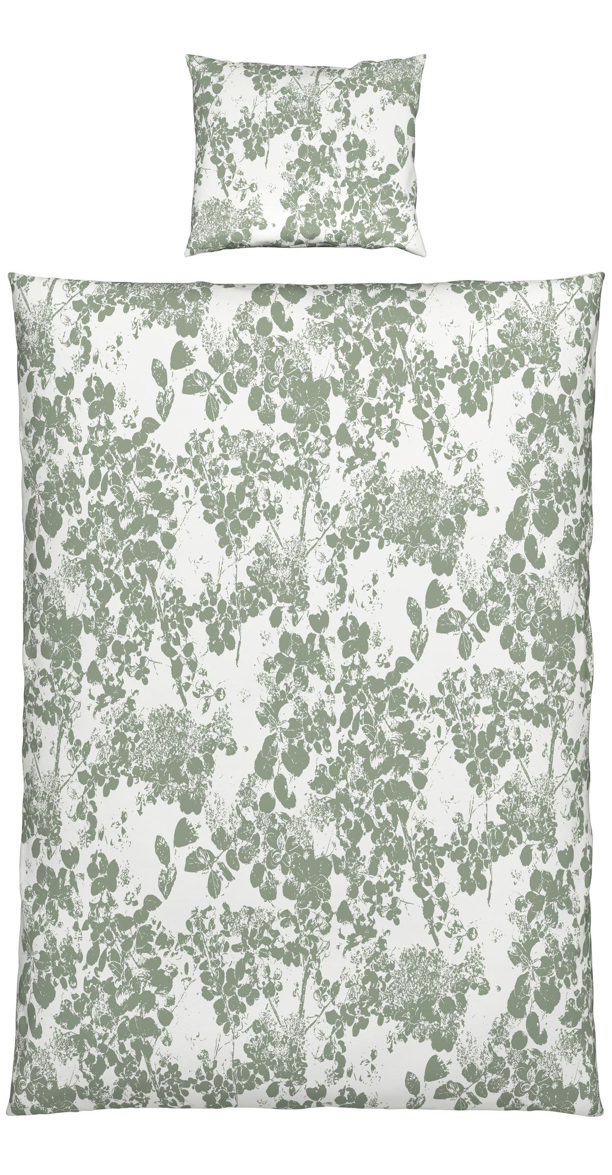 BETTWÄSCHESET SKUGGAN - Salbeigrün, Romantik / Landhaus, Textil (160/210cm) - Modern Living