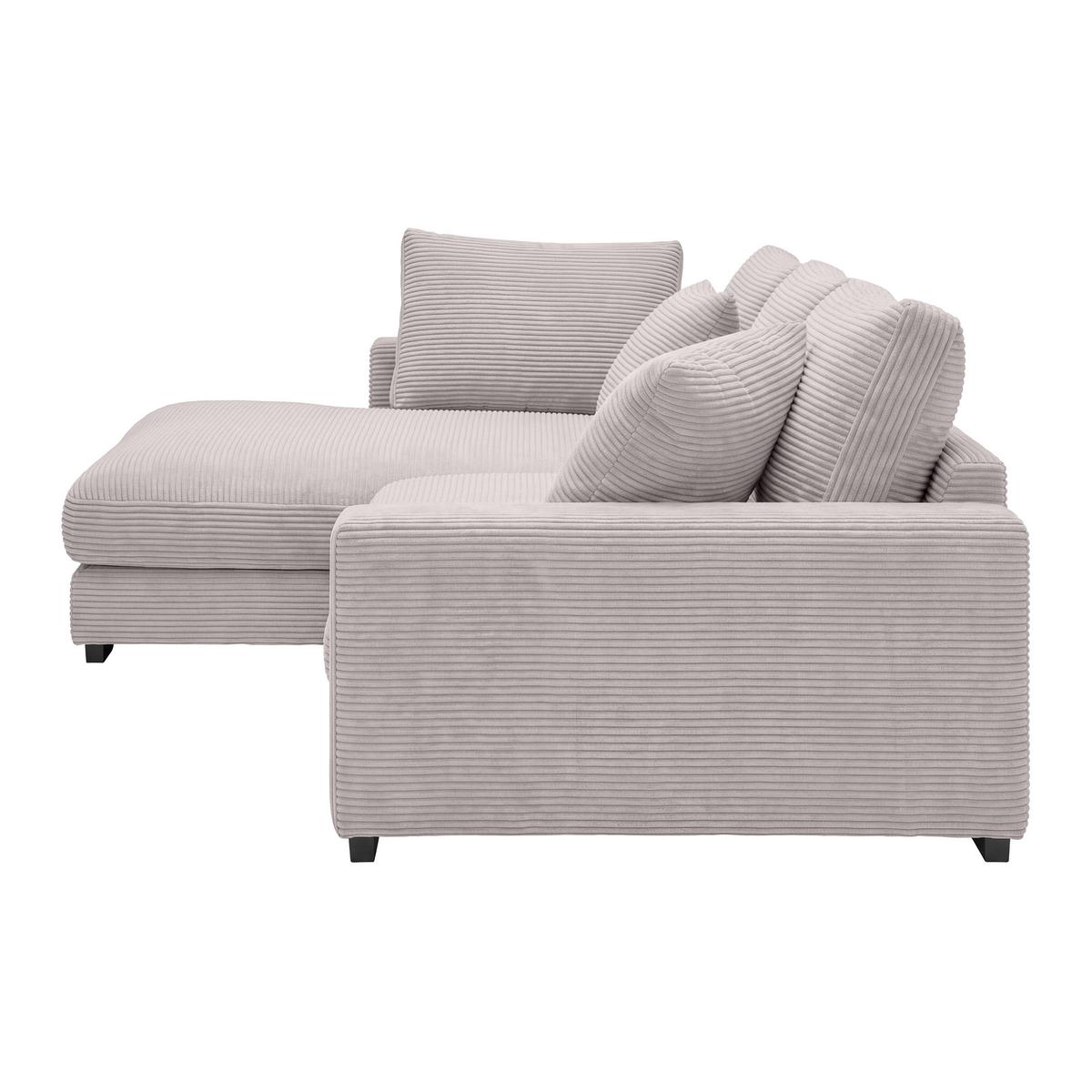 Ecksofa Pedro Rosa - Schwarz/Rosa, MODERN, Kunststoff/Textil (190/300cm) - Mömax