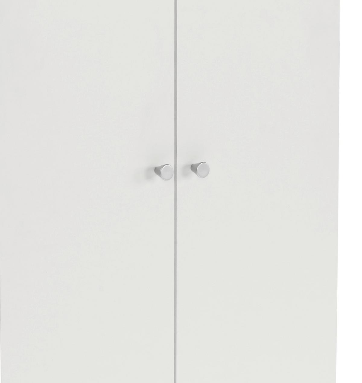 Višenamjenski Ormar Kv05 - bijela/boje aluminija, Moderno (62,4/178,6/35,4cm) - Best Price