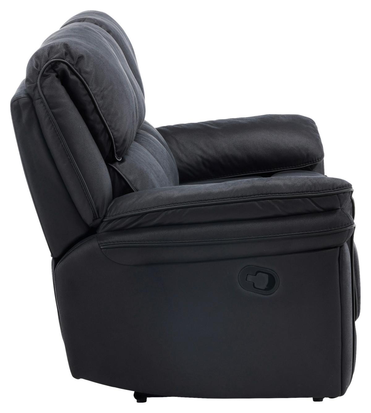 3-SITZER-SOFA SARANDA - Schwarz, Design, Kunststoff/Textil (228/103/99cm) - Livetastic