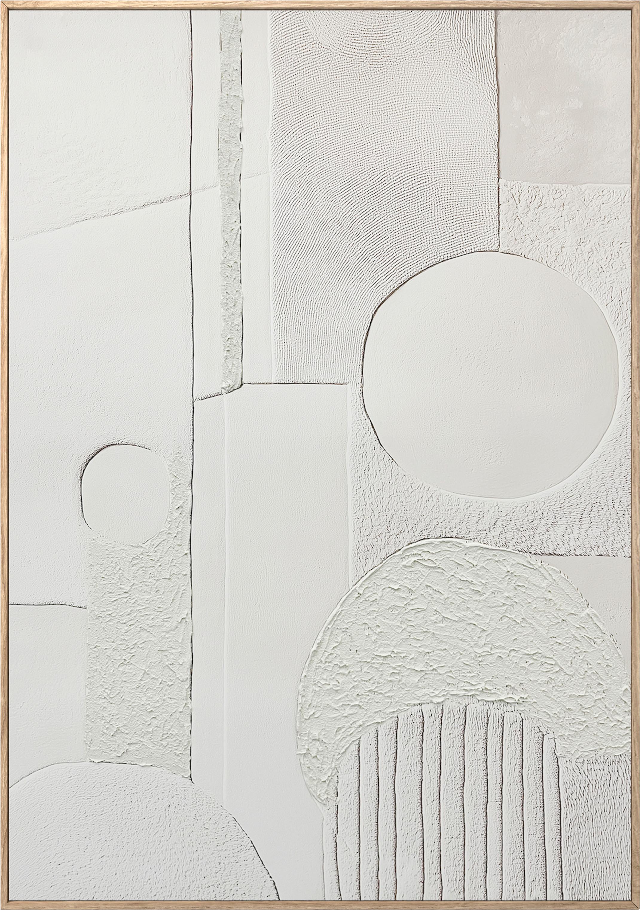 Leinwandbild CA Beige - Beige, Basics, Holz/Textil (70/100cm)