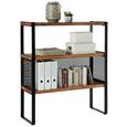 Regal Schwarz/Naturfarben - Schwarz/Naturfarben, LIFESTYLE, Holz/Metall (100/115/35cm) - Modern Living Regal Schwarz/Naturfarben - Schwarz/Naturfarben, LIFESTYLE, Holz/Metall (100/115/35cm) - Modern Living