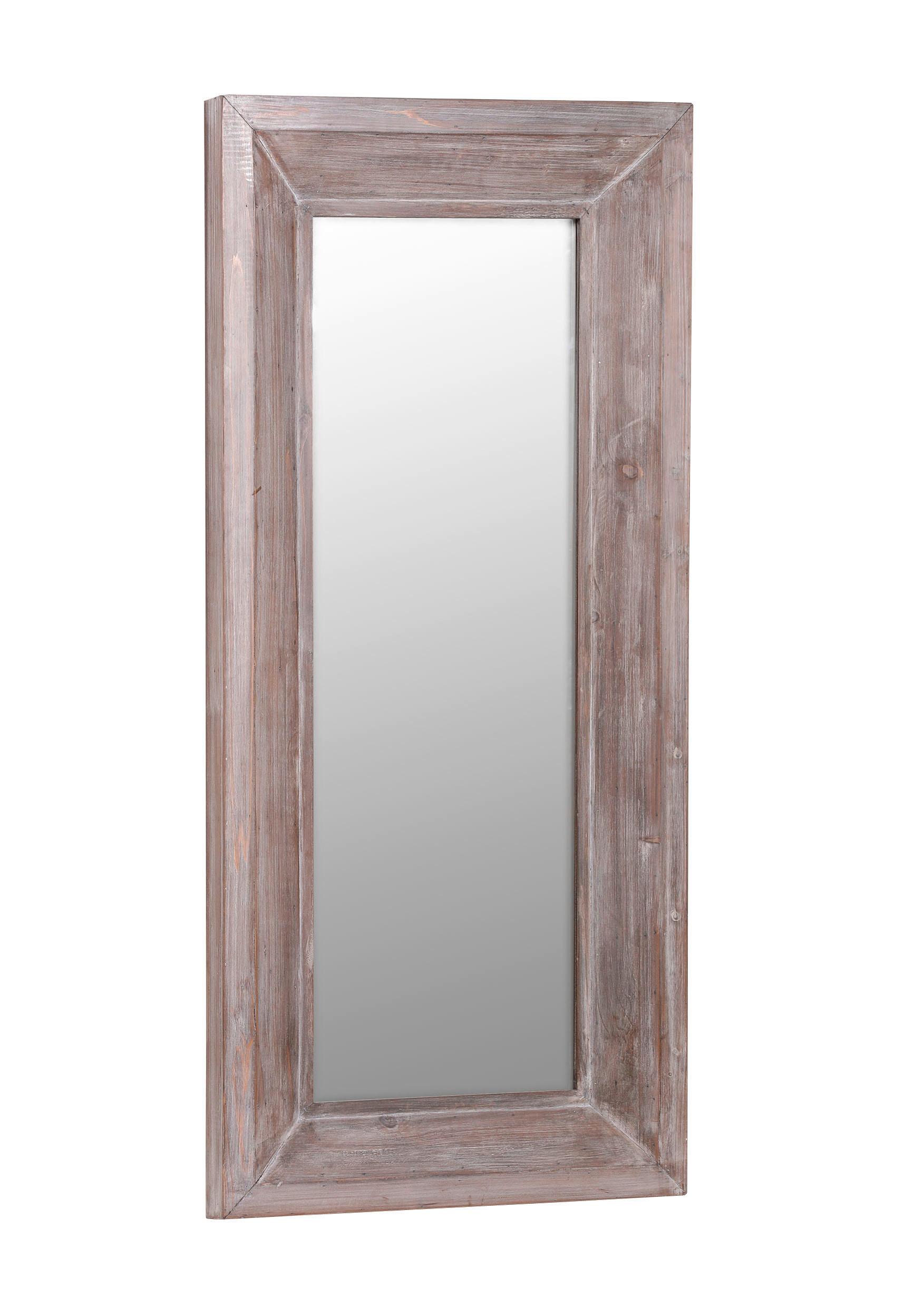 Stensko Ogledalo Reflection - rjava, Moderno, les (70/150/7cm)