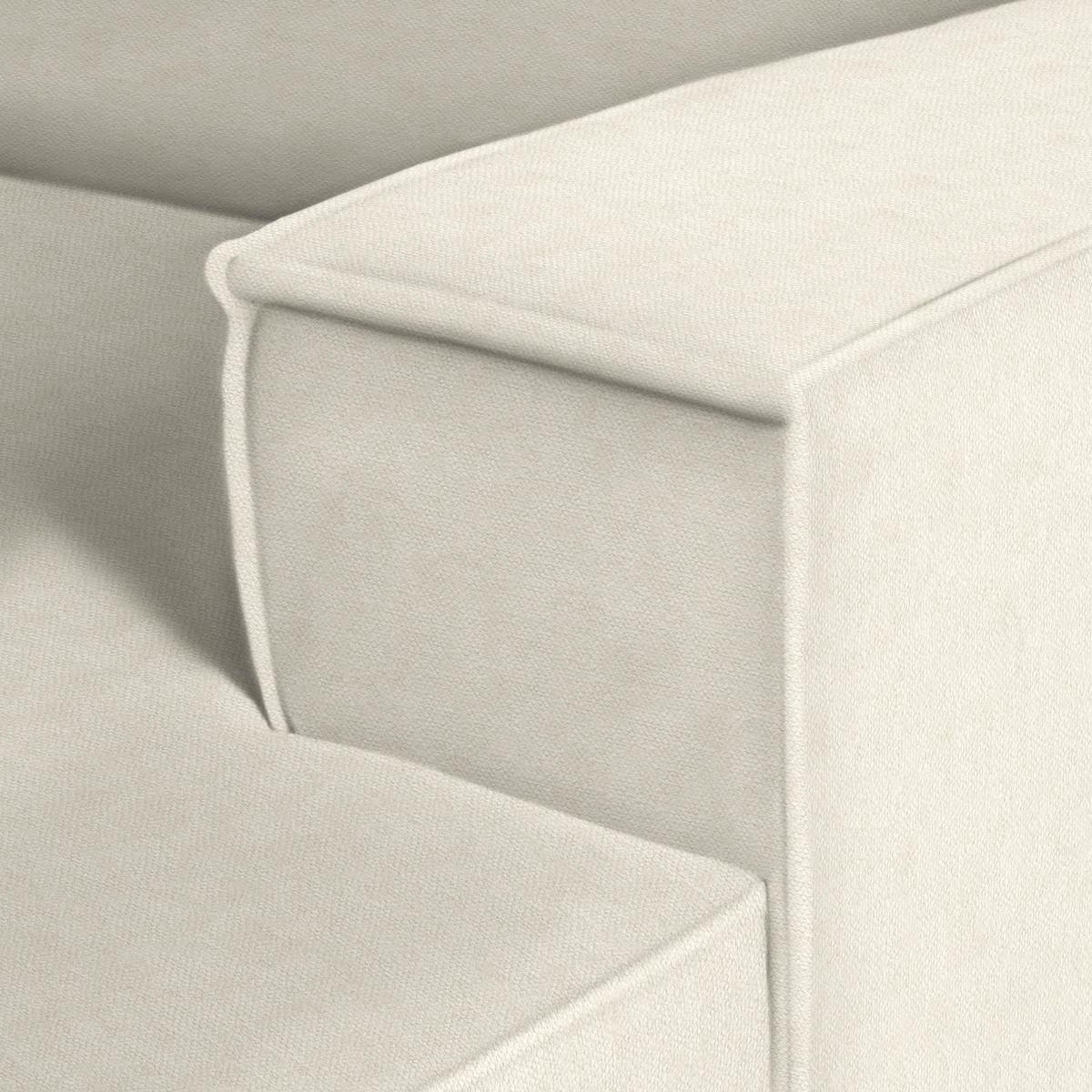 Wohnlandschaft Loft Creme - Creme/Schwarz, Modern, Kunststoff/Textil (265/75/172cm) - Mömax