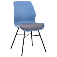 KRZESŁO ANGEL - niebieski/czarny, Design, tworzywo sztuczne/metal (47/87,5/55,5cm) - Xora