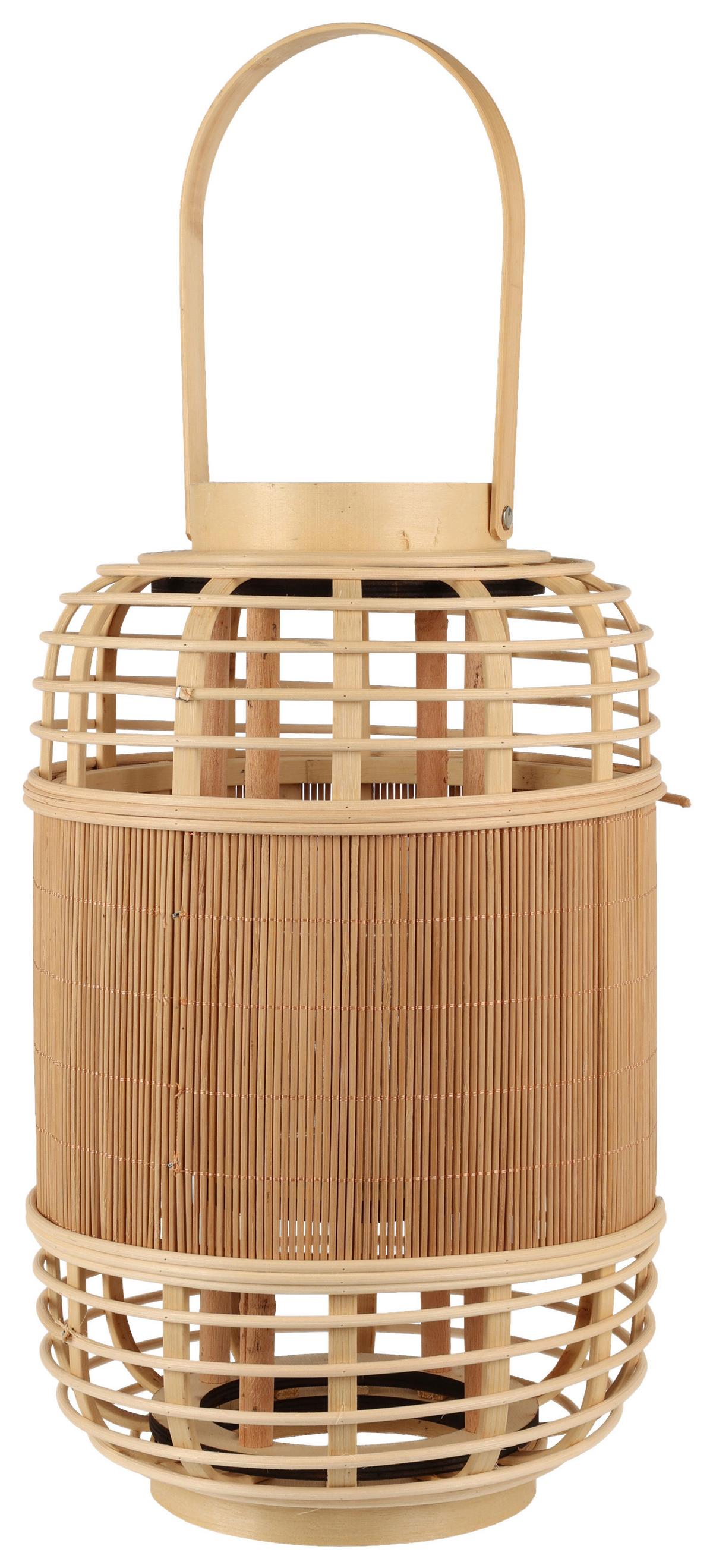 Lámpás Bamboo - natúr színű, Basics, fa (23/40cm) - Modern Living
