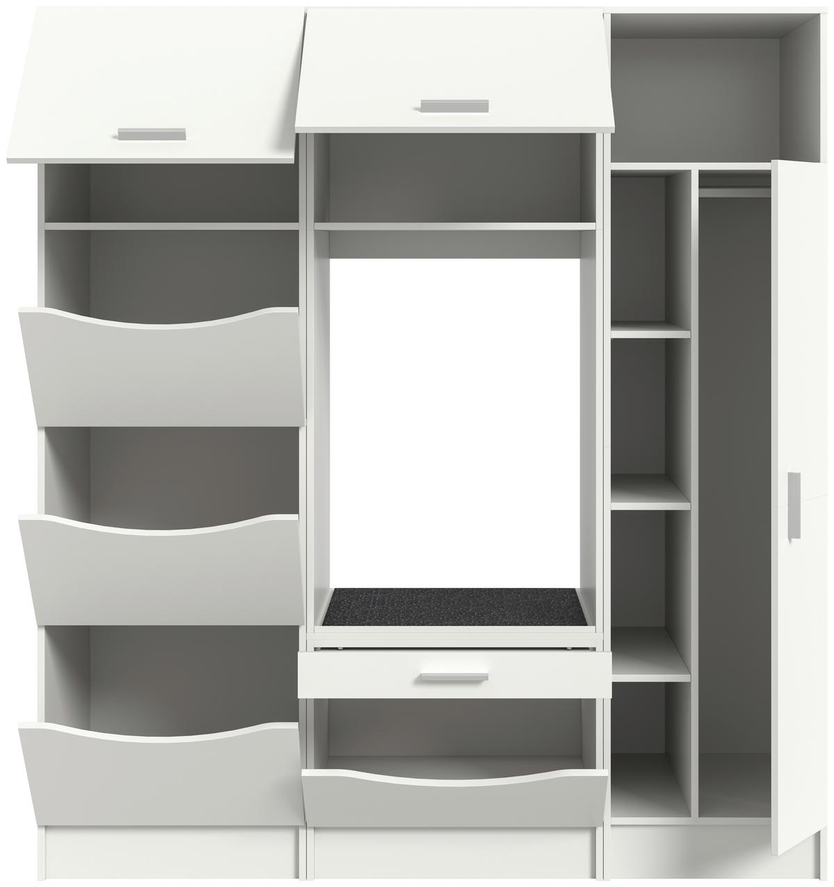 Omara Za Pralni Stroj Free, Bela - bela, Basics, leseni material (166/195/68cm) - MID.YOU