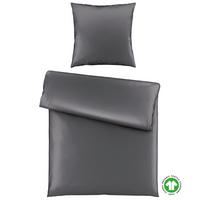 Bettwäsche Bio-Sophia Uni Anthrazit ca. 135x200cm - Anthrazit, Natur, Textil (135/200cm) - ecoTree