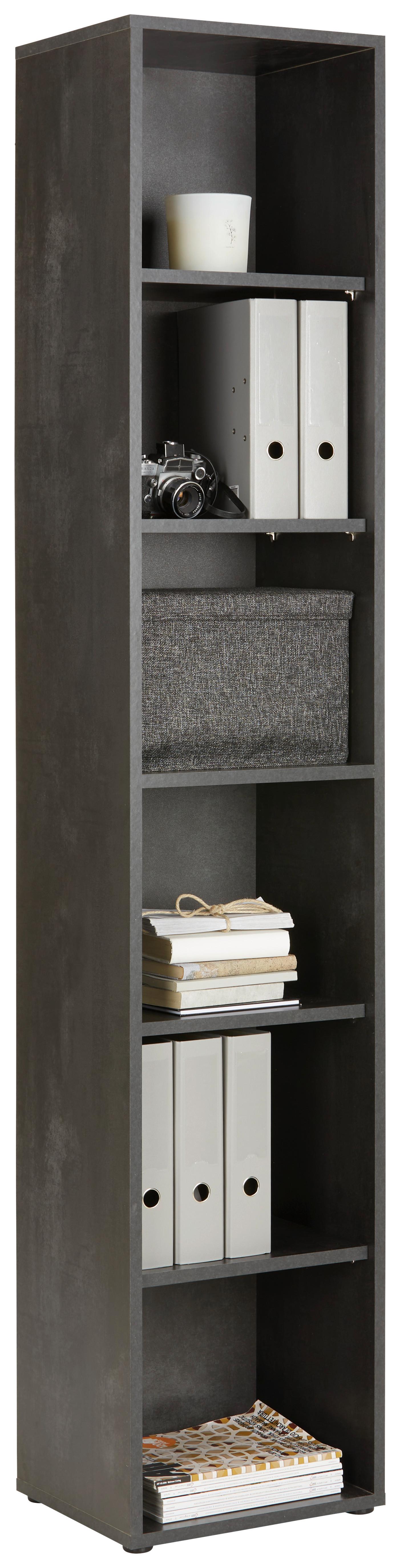 Regal in Schwarz - Schwarz, Modern, Holzwerkstoff/Kunststoff (41/215/36cm) - Mömax