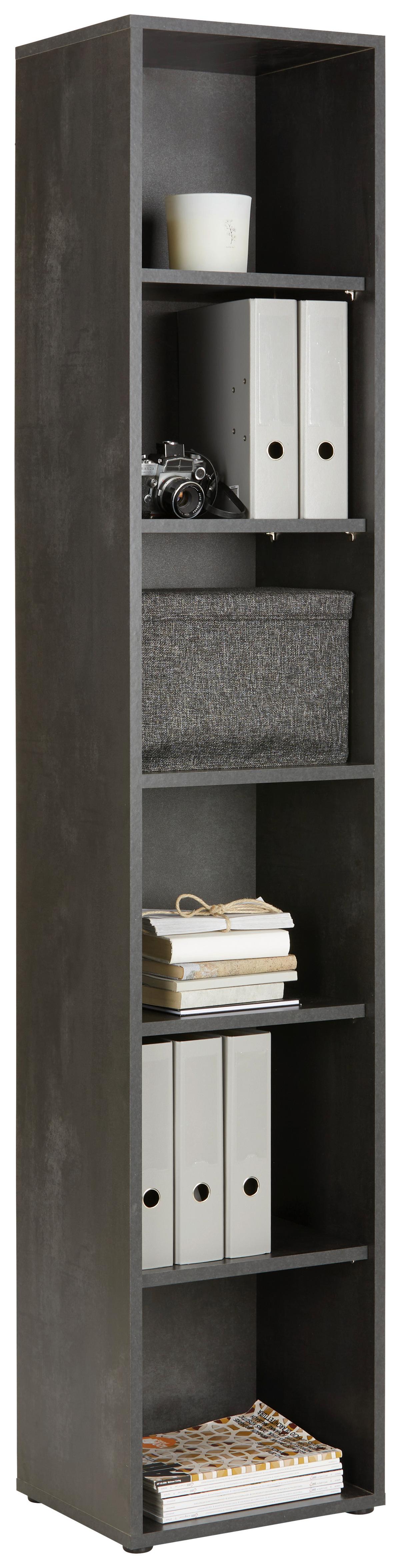 Regal in Schwarz - Schwarz, MODERN, Holzwerkstoff/Kunststoff (41/215/36cm) - Mömax