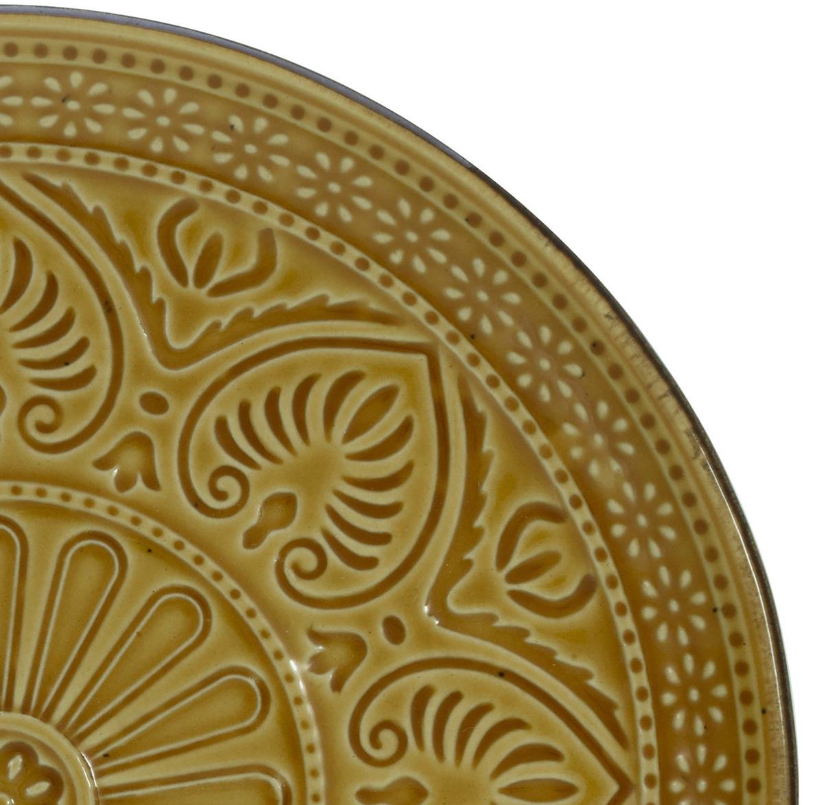 Kombiservice Samarkand, 16-teilig - Smaragdgrün/Gelb, LIFESTYLE, Keramik (33/30/32cm) - Creatable