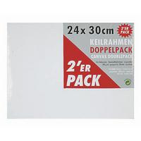 Keilrahmen Leonardo Weiß ca. 24x30cm, 2 Stk. - Weiß, Basics, Karton/Textil (24/30cm) - Premium Living
