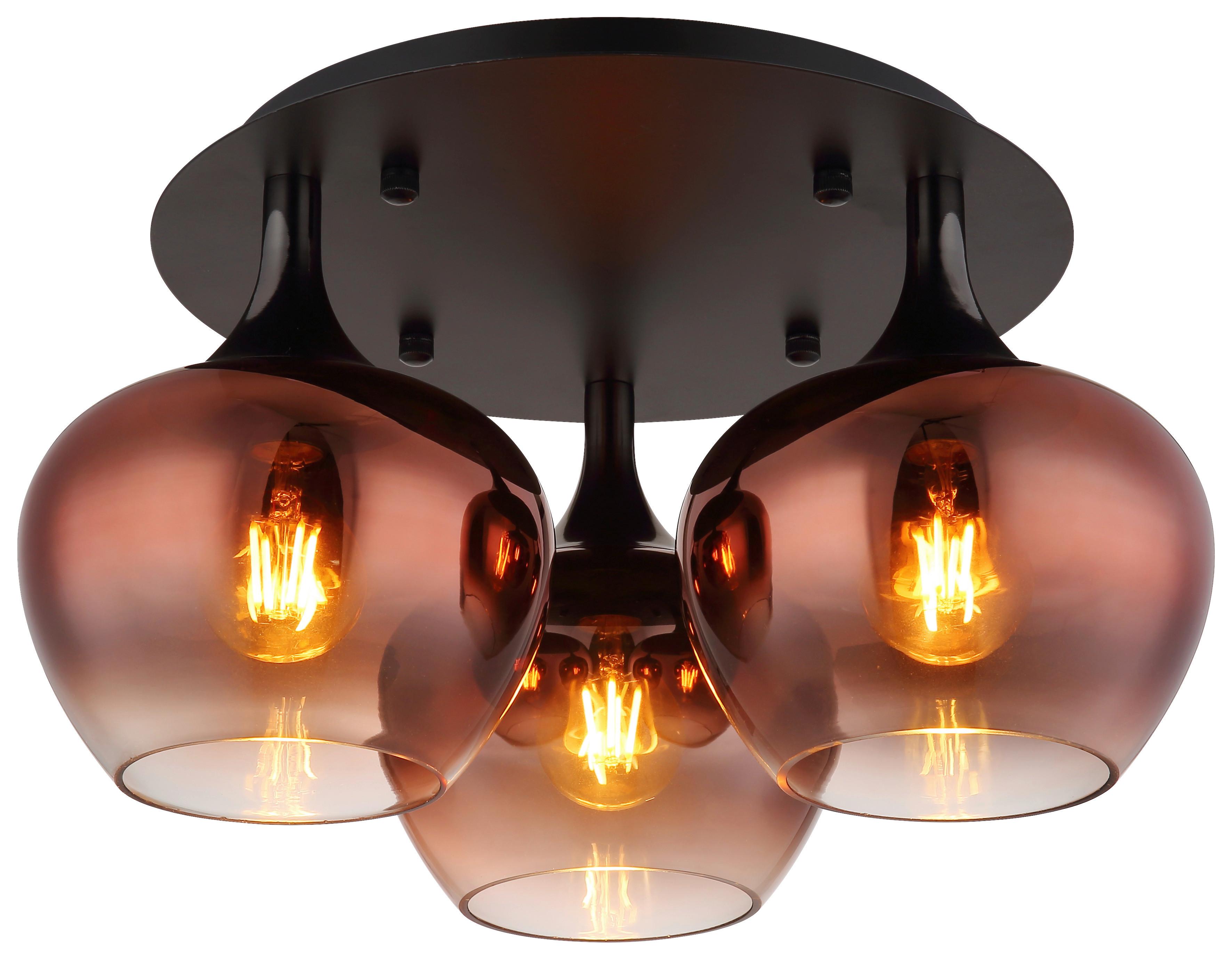 LAMPA SUFITOWA LUISE - czarny/kolor miedziany, Design, metal/szkło (45/25,5cm) - Collet's Monde