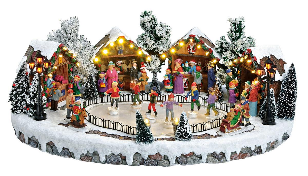POZYTYWKA DEKORACYJNA 10055497 WINTERSZENE - zielony/czerwony, Trend, tworzywo sztuczne (44/18/30cm) - X-Mas