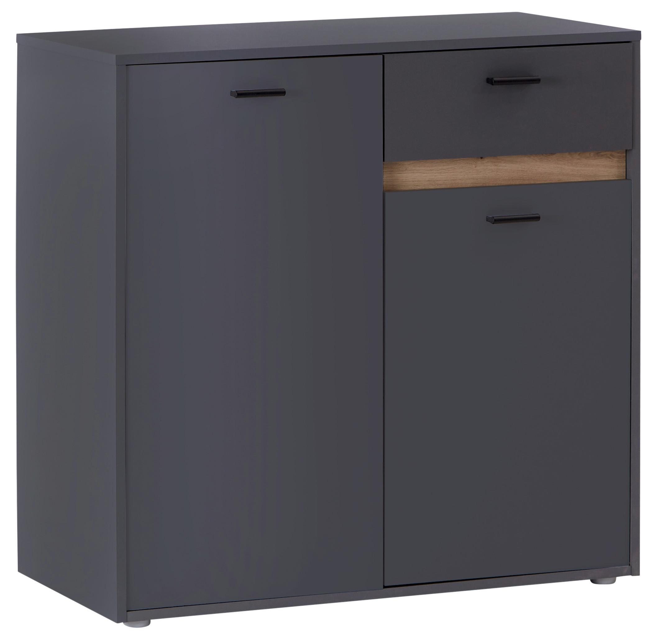 Komoda Slot 2t - temno siva, Moderno, umetna masa/leseni material (93,4/90/40cm) - Mömax