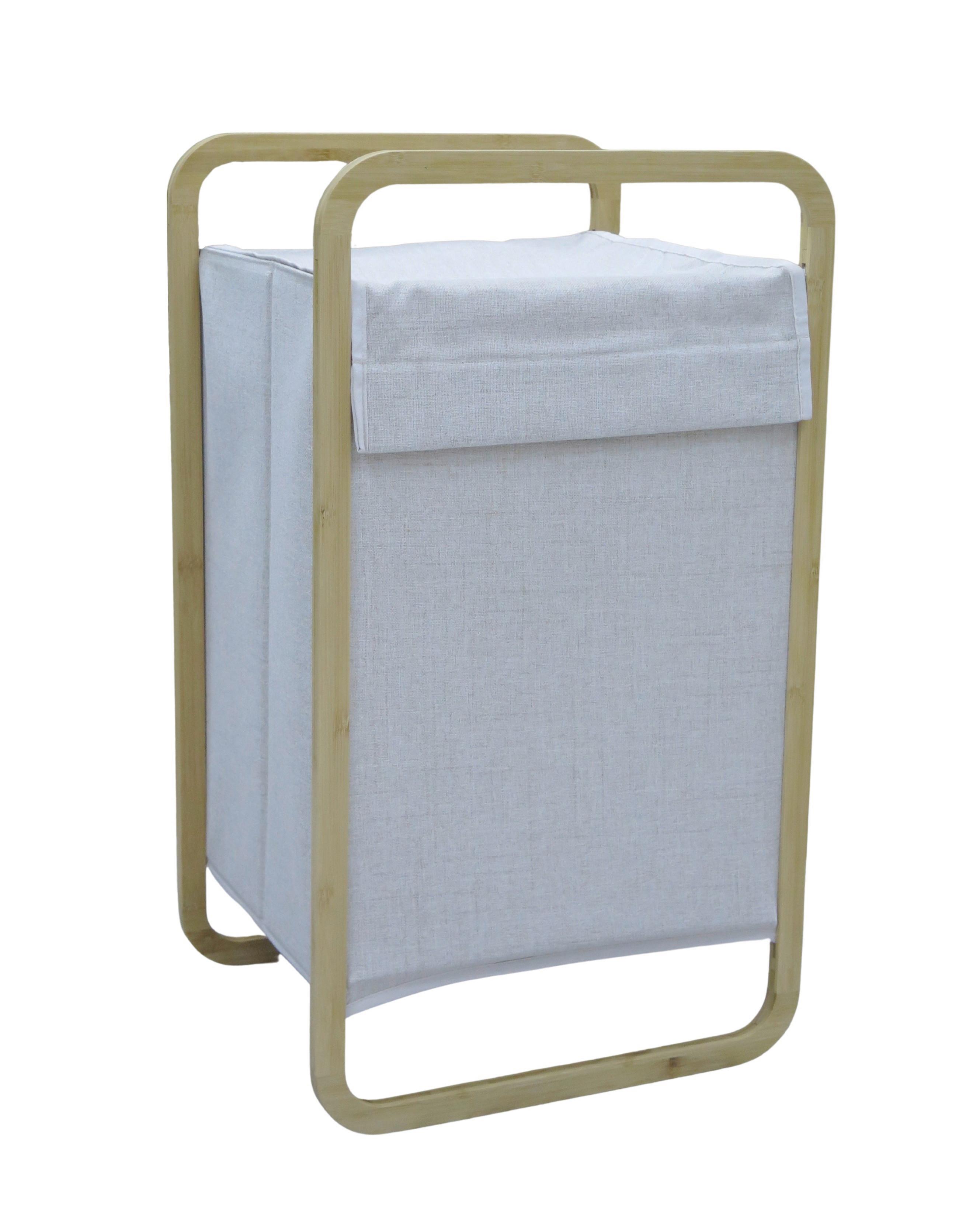 Coș de rufe Zola - bej/culoare natur, Modern, carton/lemn (40/36/70cm) - Mömax