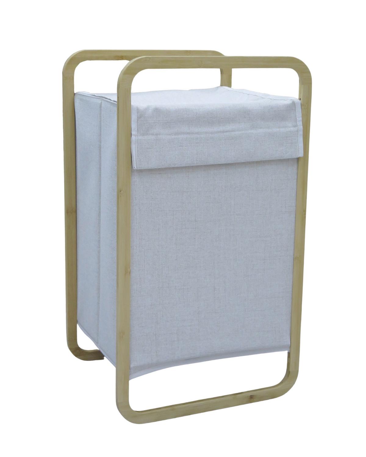 Coș de rufe Zola - bej/culoare natur, Modern, carton/lemn (40/36/70cm) - Mömax