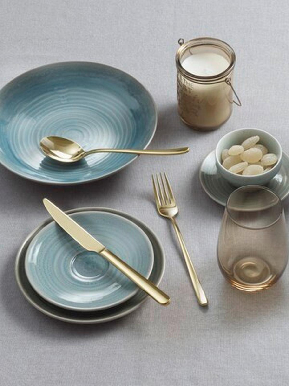 Jedilni Pribor Sky Treasure, 16-Delni - barve medu, Basics, kovina - Pintinox