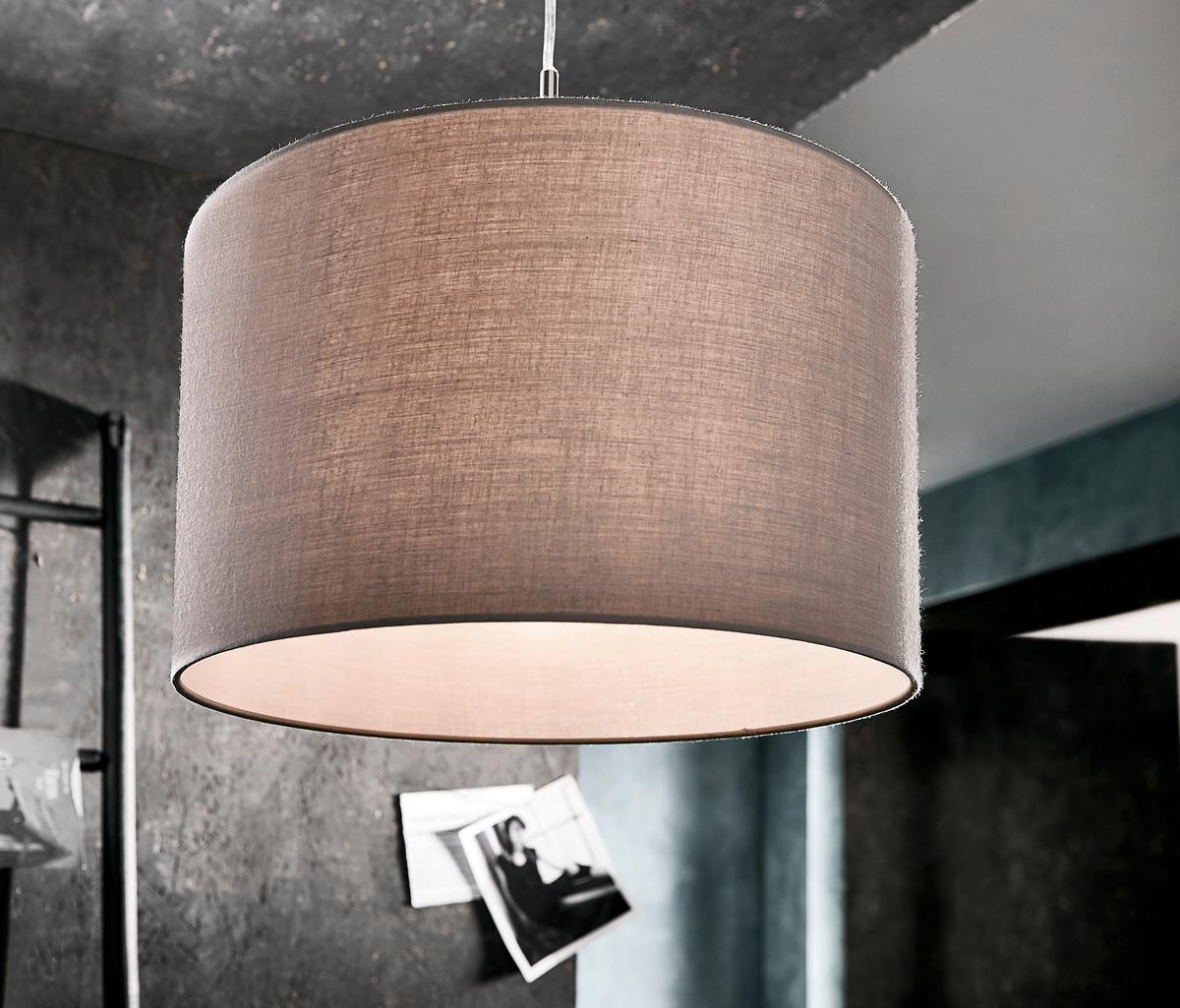 LAMPA WISZĄCA 31572 PASTERI - taupe/kolor niklowy, Konventionell, metal/tkanina (38/38/110cm) - Eglo