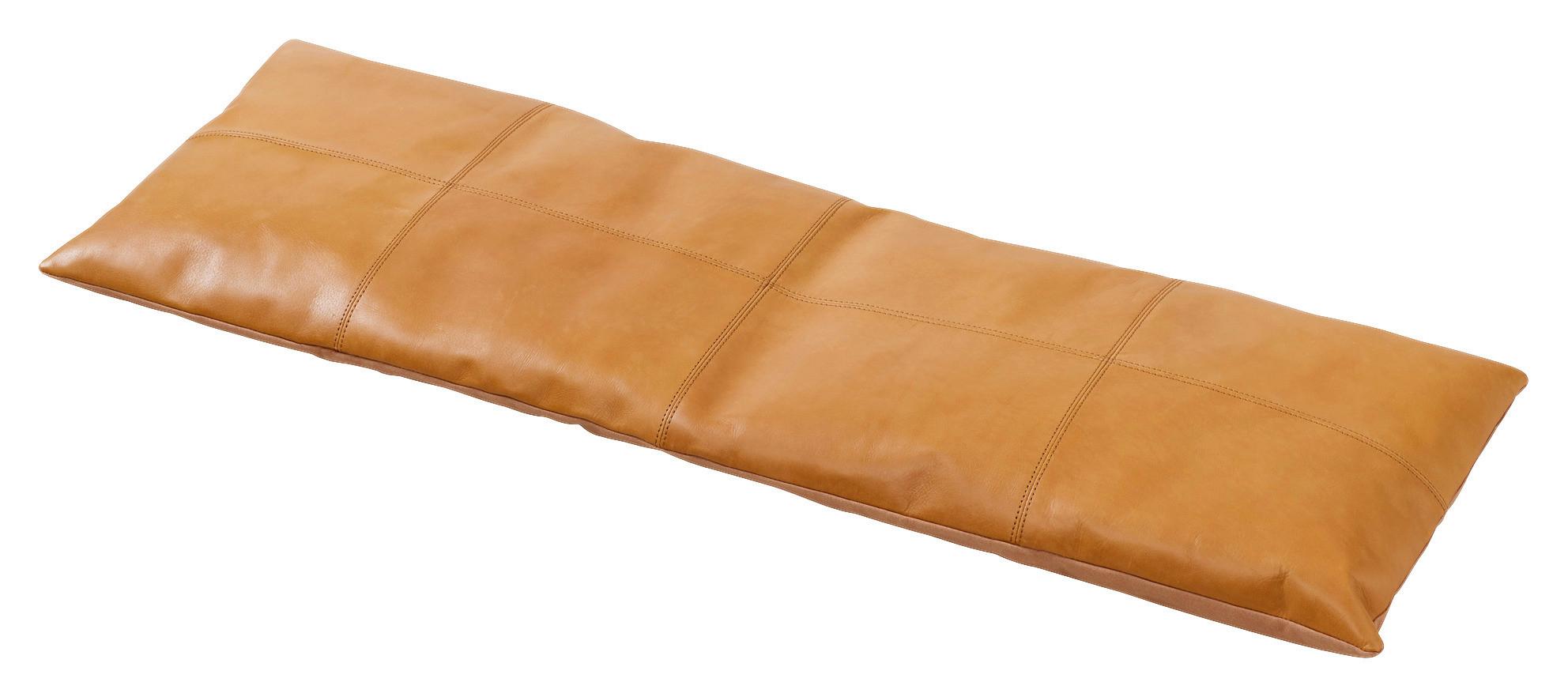 Bankauflage Lederkissen - Braun, Design, Leder (104/3/35cm) - MID.YOU