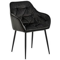 KRZESŁO Z PODŁOKIETNIKAMI BROOKE -TREND- - czarny/szary, Trend, metal/tkanina (58/83/55cm) - Livetastic