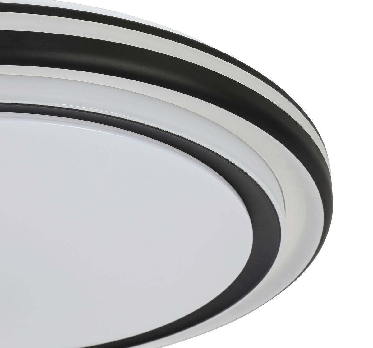 Led Mennyezeti Lámpa Huny - fekete/fehér, Modern, műanyag/fém (65/9cm) - Mömax