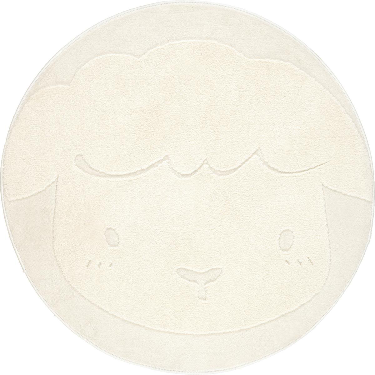 Covor pentru copii Schafi - alb, textil (80cm) - Mömax