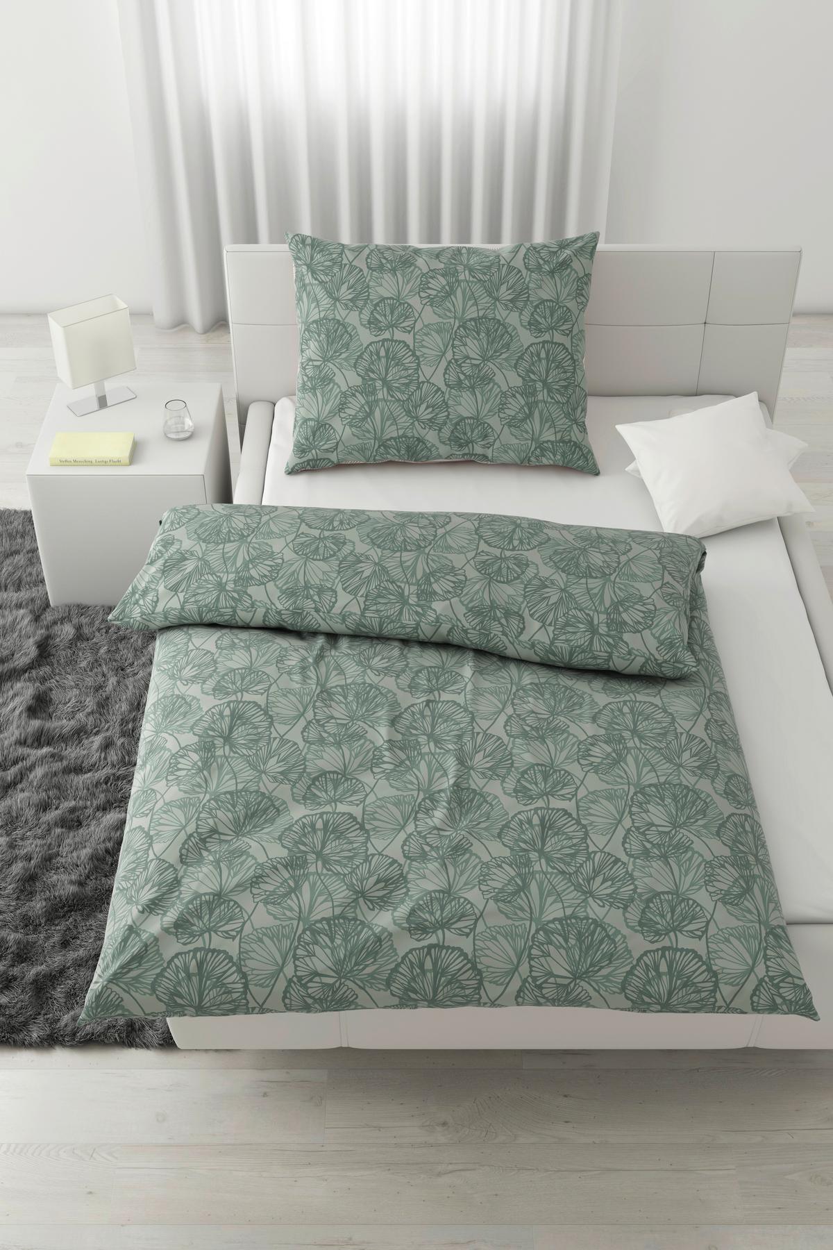 Lenjerie de par Ethens, cca. 140x200/50x70 cm - verde, textil (140/200cm) - Modern Living