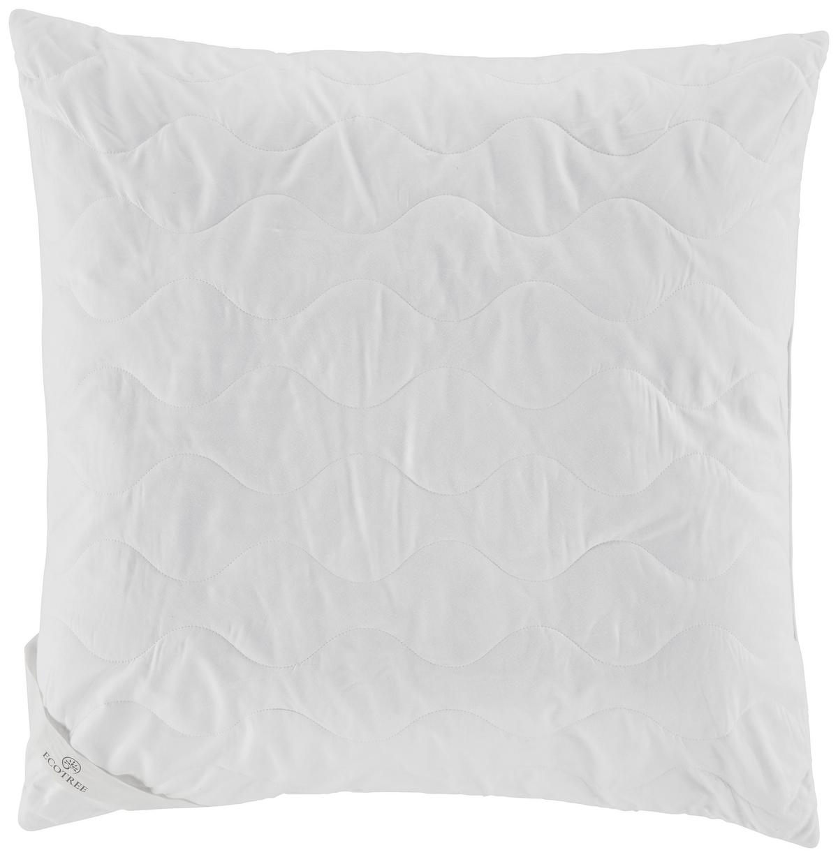 Kopfpolster Bamboo in Weiß ca. 80x80cm - Weiß, MODERN, Textil (80/80cm) - ecoTree