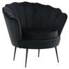 Sessel Calais ca. 83x76 cm Schwarz Samt - Schwarz, Design, Textil/Metall (83/76/77cm) - Livetastic