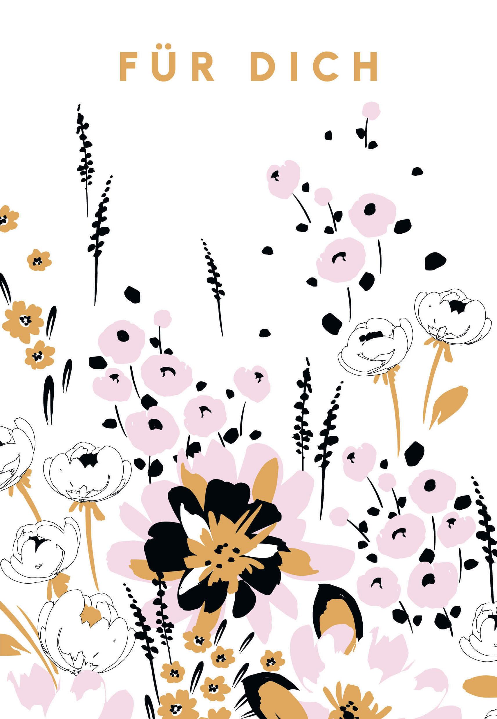 Postkarte Edelschwarz Bunt ca. 17,5x12cm - Basics, Papier (17,5/12cm)