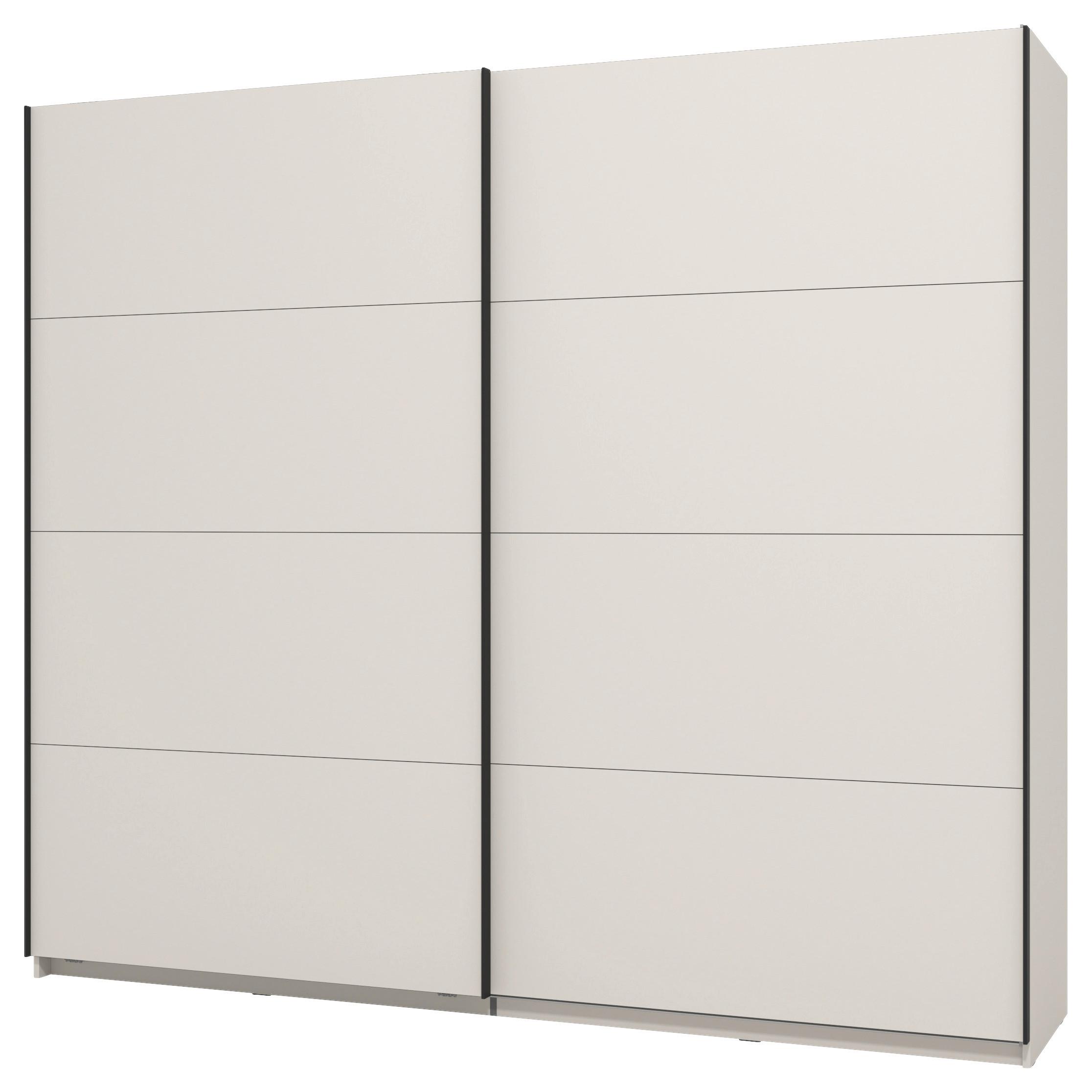 GARDEROB MED SKJUTDÖRRAR GARD 245 -TOP- - svart/kashmir, Klassisk, metall/trämaterial (245/217/61cm) - Mömax