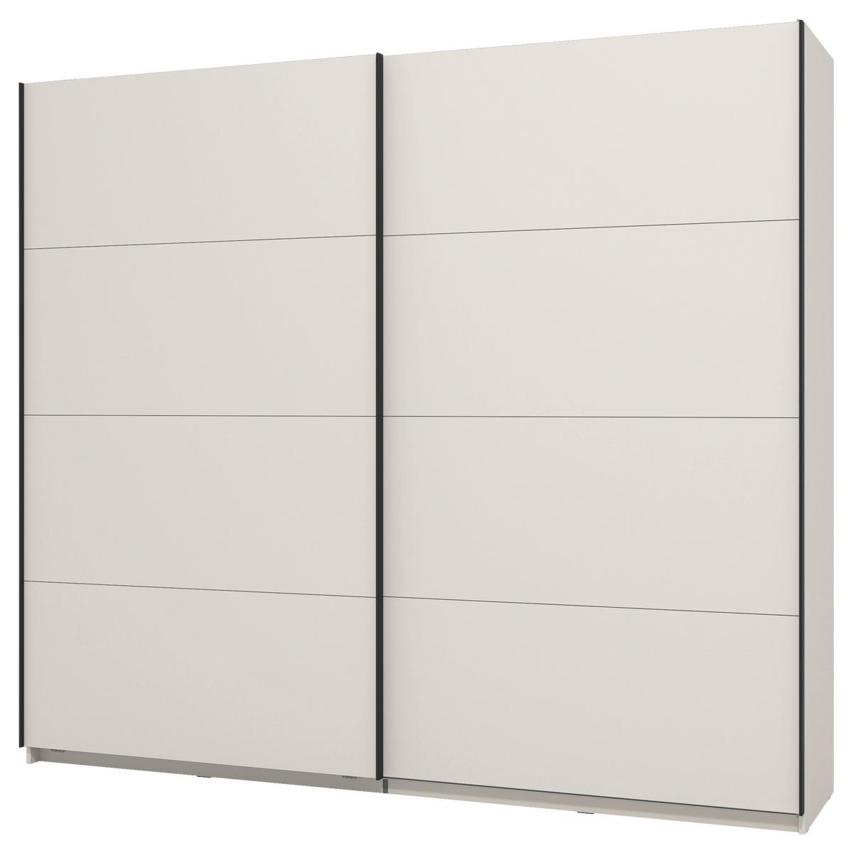 Schwebetürenschrank Gard Kaschmirfarben - Kaschmir/Schwarz, KONVENTIONELL, Holzwerkstoff/Metall (245/217/61cm) - Based