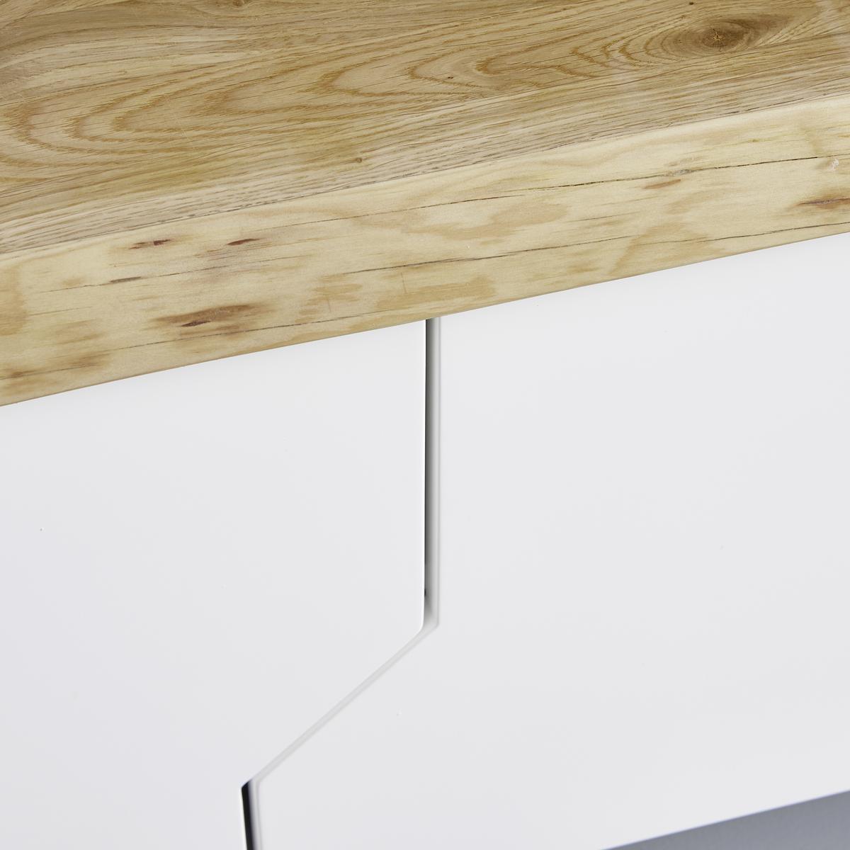 TV-ELEMENT in weiß "Carlos" - Weiss/Eichefarben, Modern, Holz (180/46,5/42cm) - Bessagi Home