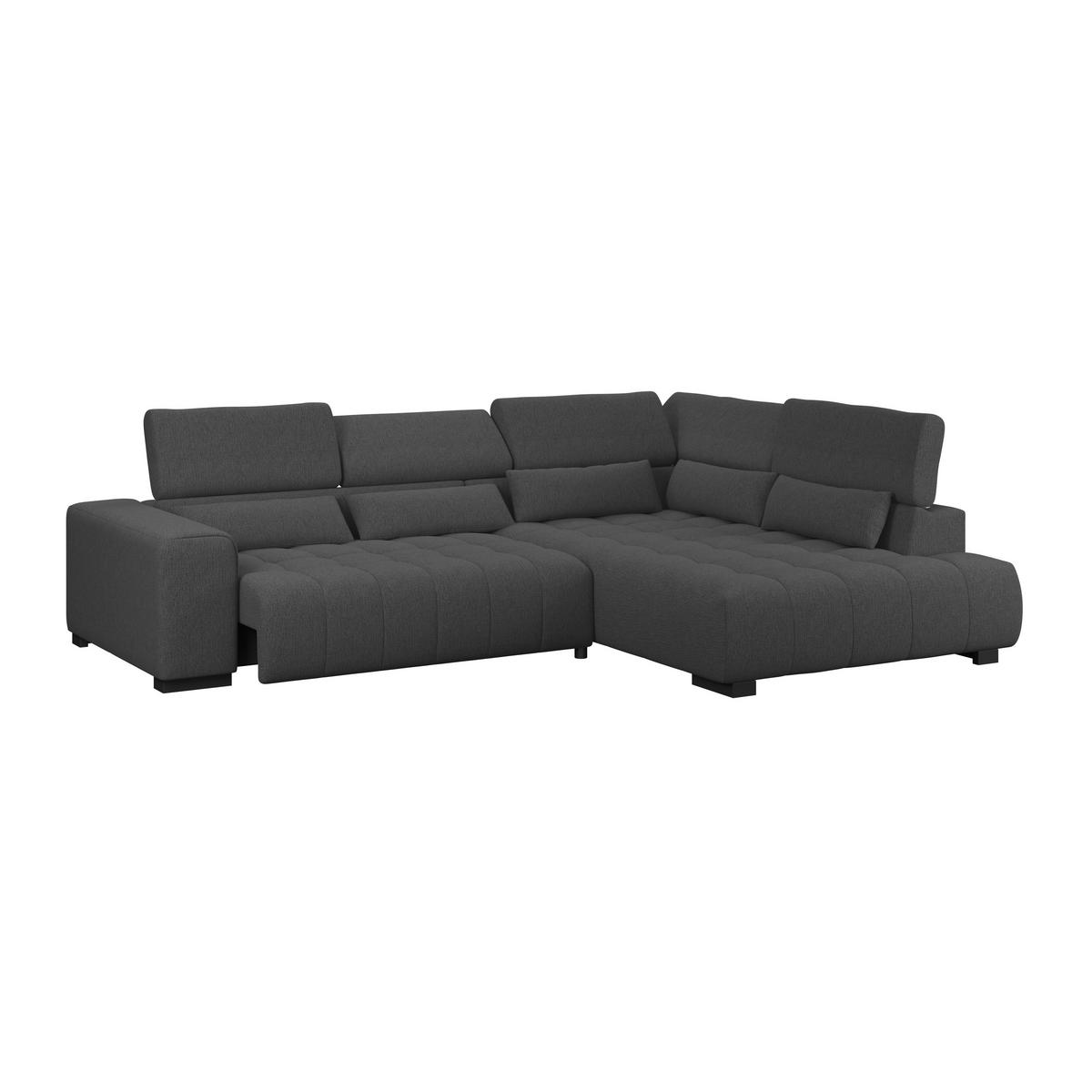 Kutna Garnitura Matera - boje grafita/crna, Trend, tekstil/drvo (311/226cm)