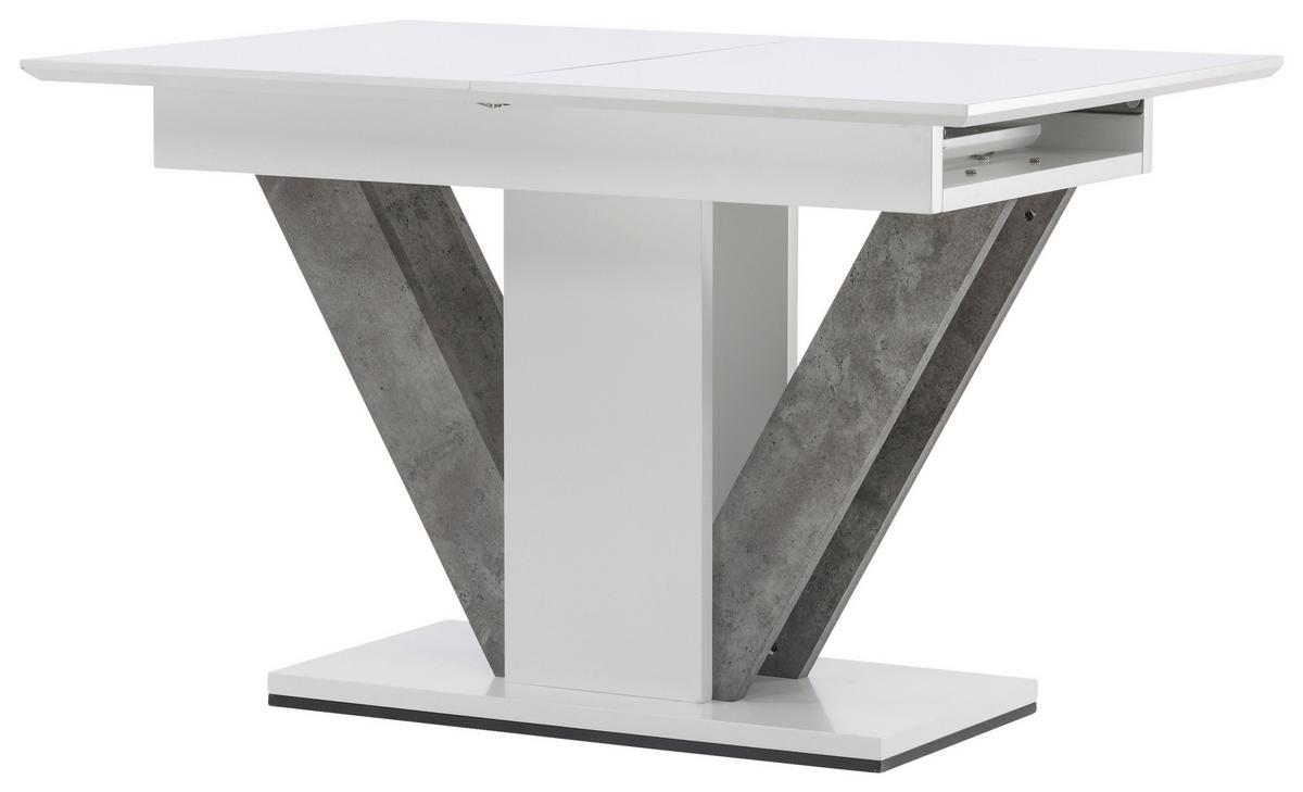 ESSTISCH DISA - Weiß/Grau, Design, Holz/Holzwerkstoff (120/80/76cm) - Livetastic